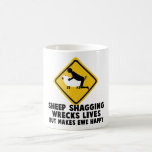 Funny sheep shagging coffee mug