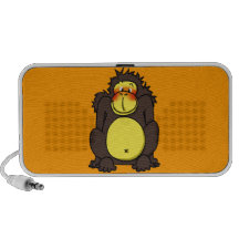 Funny shy gorilla iPhone speakers