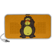 Funny shy gorilla iphone speakers