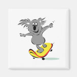 funny skateboarding koala bear refrigerator magnet