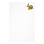 Funny snail custom stationery