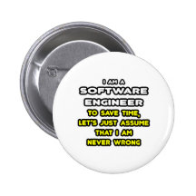 Funny Software Engineer T-Shirts and Gifts Pins