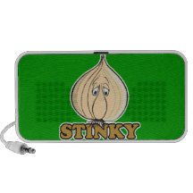 funny STINKY garlic cartoon character Travelling Speaker