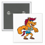 funny stud stallion horse cartoon buttons