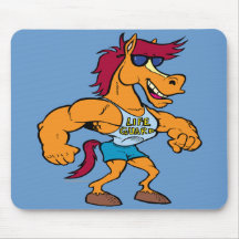 funny stud stallion horse cartoon mouse mats