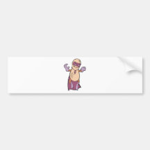 funny super hero villian peanut character bumper sticker