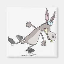 funny temper tantrum donkey cartoon refrigerator magnets