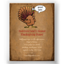 Funny Thanksgiving Dinner Invitation