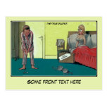Funny the real golfer, just married post card