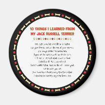 Funny Things I Learned From Jack Russell Terrier Refrigerator Magnets