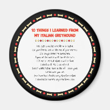 Funny Things I Learned From My Italian Greyhound Refrigerator Magnets