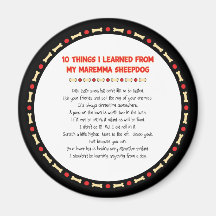 Funny Things I Learned From My Maremma Sheepdog Refrigerator Magnets