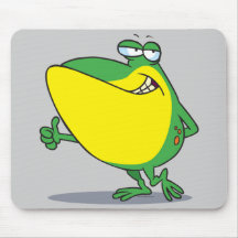 funny thumbs up frog froggy cartoon mousepad