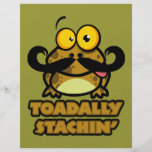 funny toadally stachin toad with a moustache custom flyer