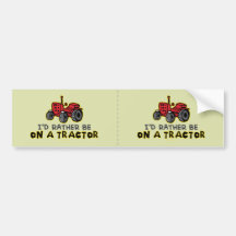 Funny Tractor Bumper Sticker