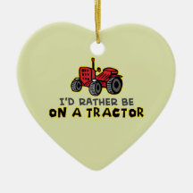Funny Tractor Christmas Ornament