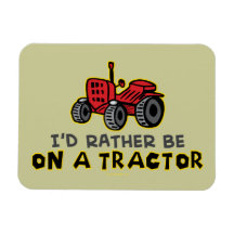 Funny Tractor Rectangular Magnet