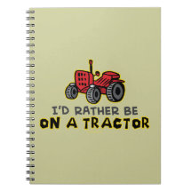 Funny Tractor Spiral Notebook