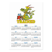 funny trained dragon cartoon character business card