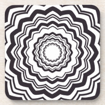 Funny Trippy Optical Illusion for Drunks Coasters