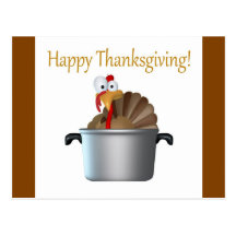 Funny Turkey, Happy Thanksgiving Day Post Card