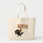 Funny Turkey spoof peace Canvas Bag