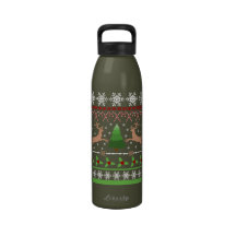 Funny Ugly Christmas Sweater Drinking Bottle
