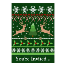 Funny Ugly Christmas Sweater Invites