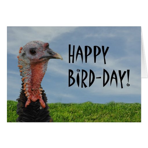 Funny Ugly Turkey Happy Thanksgiving Birthday Card | Zazzle