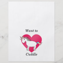 Funny unicorn cuddle custom flyer