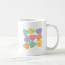 Funny Valentine's Day conversation hearts Coffee Mugs