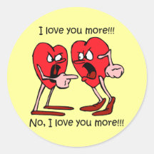 Funny Valentine's Day Round Sticker