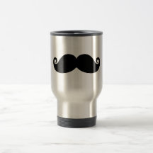 Funny Vintage Black Moustache Mug
