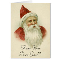Funny Vintage Santa Christmas Card