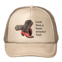 Funny Western Cowboy Boot Scoot Trucker Hat