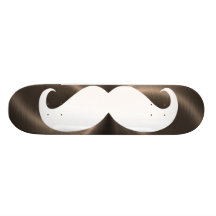 Funny white moustache 17 skate boards