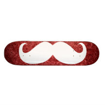 Funny white moustache 21 skateboard decks