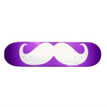 Funny white moustache 9 skateboard decks