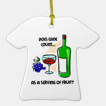 Funny wine christmas tree ornaments