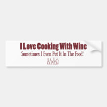Funny Wine Design Bumper Sticker