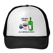 Funny wine humour saying mesh hats