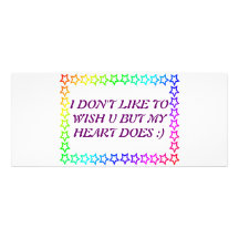 FUNNY WISH CARD CUSTOM ANNOUNCEMENT