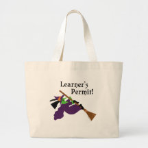 Funny Witch Flying Tote Bag