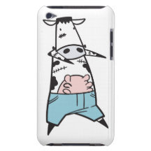 funny zombie cow in jeans Case-Mate iPod touch case