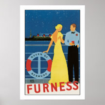 Furness Line's Queen of Bermuda Posters