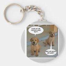 Furry Funnies "LAB PUPS?" Keychains