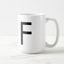 Futura "F" Typography Mug