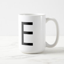 Futura Font Typography "E" Mug