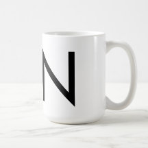 Futura Typography "N" Mug