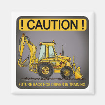 Future Backhoe Driver Magnet